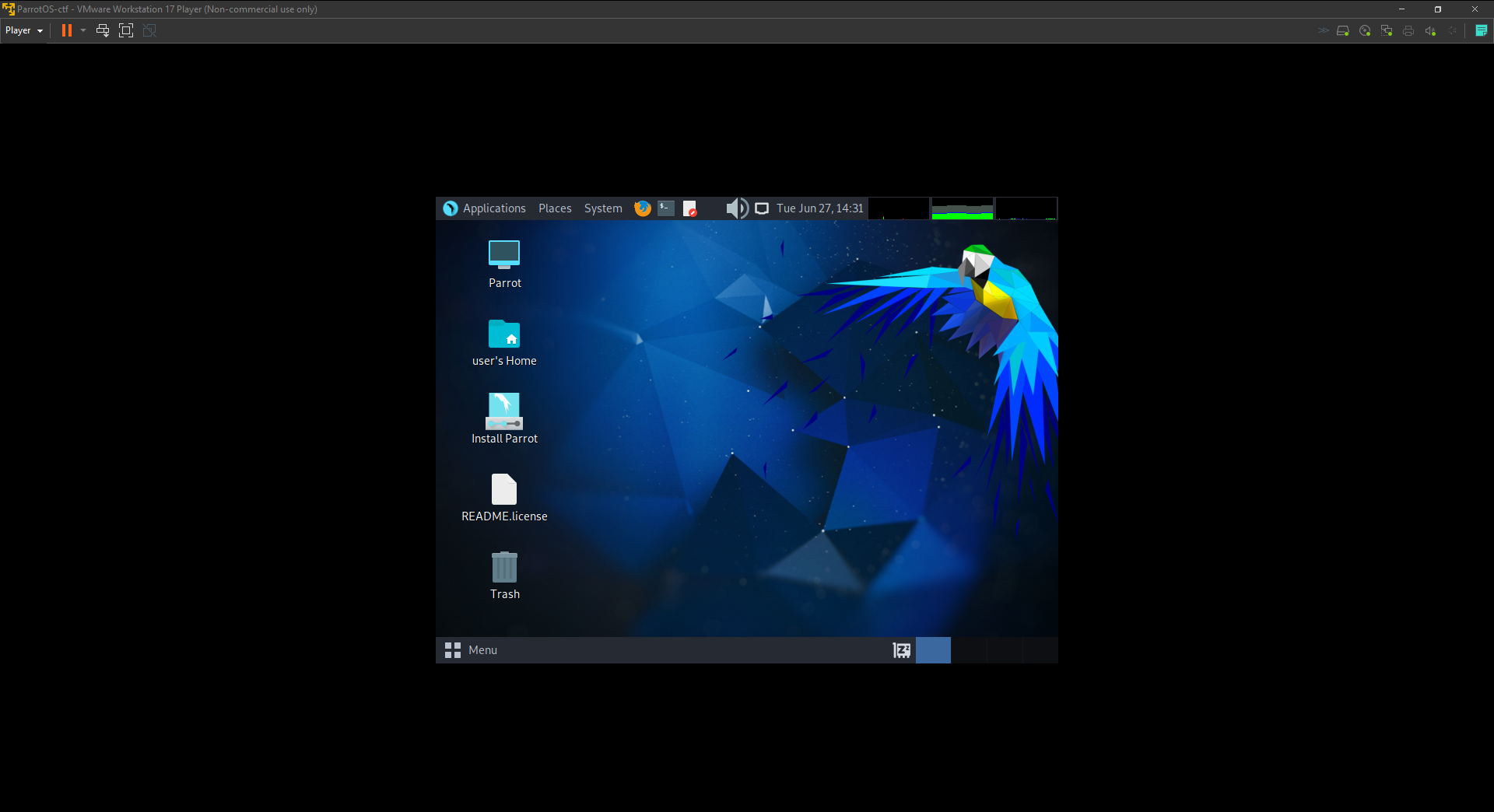 image of the parrot vm